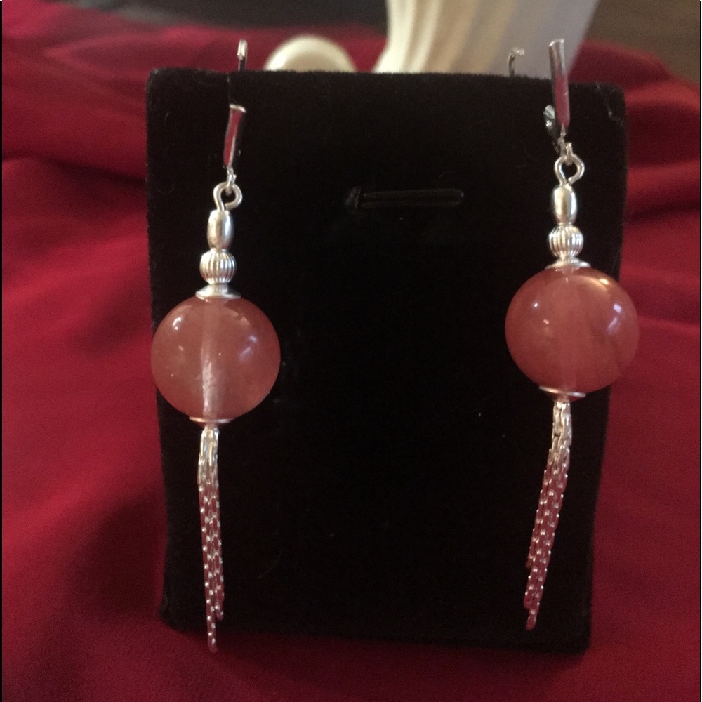Topaz And Sterling Silver Earrings
